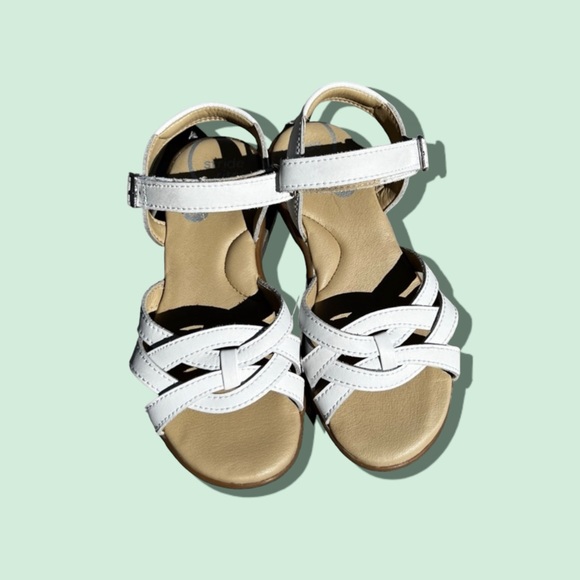 Stride Rite Other - Stride Rite Girls White Leather Sandals Size 11.5